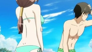 Hentai newborn in a bikini getting fucked in the anus