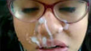 Bus driver gives cute college student a mouthful of cum and a facial