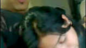 Desi college student gives a blowjob in the car