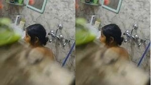 Exclusive Clips of Bhabi Bathing on Camera