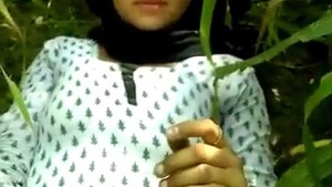 In the jungle beautiful woman