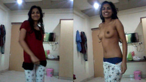 Mallu girl strips and reveals her naked body in steamy video