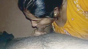 Desi wife gives a sensual blowjob and receives a cumshot in the house