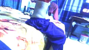 Hard ass fuck college girlfriend in my room