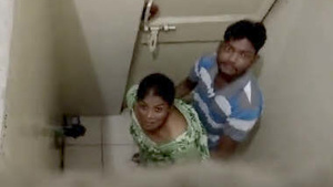 Desi couple gets caught fucking in the bathroom