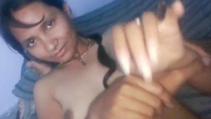 Hairy girl satisfies cute Indian girls thick fluid pussy craving