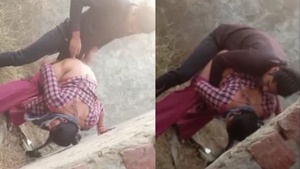 Desi randy gets pounded outdoors in doggystyle