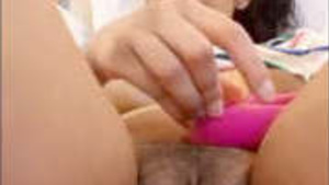 Horny dirty snowball masturbating with dildo in pussy