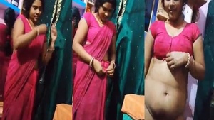 Bihari housewife flaunts her bare pussy on camera