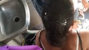 Train sex with a hot couple