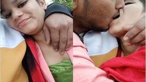 Exclusive Desi Couples Outdoor Kissing and Romance