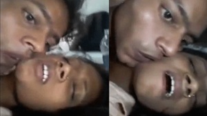 Amateur couple engages in steamy hotel room sex with moaning sound