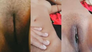 Boyfriend joins in on virgin pussy play with girl