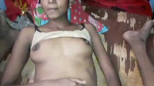 Young and slender girl from the village gets down and dirty