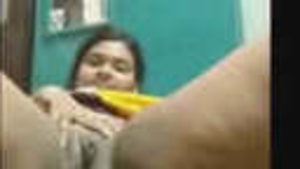 A tank girl indulges in some solo play with her tight pussy and asshole