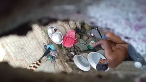 Beside Auntie Taking a Bath