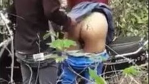 Lovers fucking in the forest
