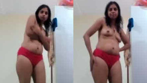 Desi wife teases her husband on camera for his pleasure