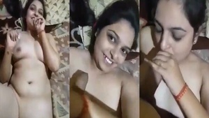 Sexy Indian wife with big tits and tattoos gives her husband a blowjob in this 315 video
