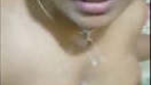 Indian girlfriend moans loudly while getting fucked and eating cum