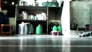 Mature boss and maid engage in sexual activity in the kitchen