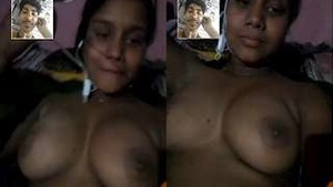 Desi Girl with Cute Boobs and Pussy Shows Her Lover on Video Call