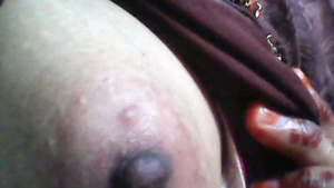 Desi auntie flaunts her hot nips in steamy video