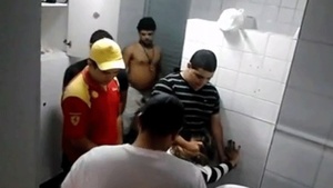 Desi girl gets fucked in the bathroom by multiple guys
