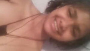 Beautiful girl showing breasts on video call