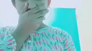 Beautiful Asian Teen Shows Off in the Bathroom