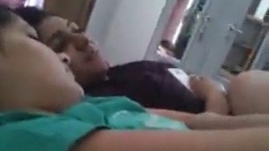 Desi girls enjoy themselves in their dorm room with a dirty tune