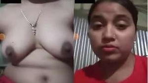 Exclusive Video Call with a Desi Girl Revealing Her Boobs and Pussy