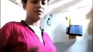 Pretty girl in the bathroom