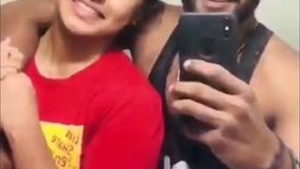 Lover in hotel nude mirror selfie