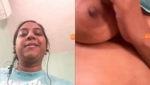 Desi Bhabhi Shows Off Her Big Breasts on Video Call Part 2