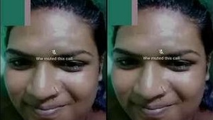 Exclusive Video Call with Desi Bhabhi Showing Off Her Big Boobs and Pussy