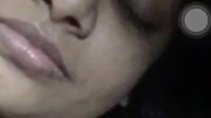 Smiling Indian aunty puts camera down to film her sunshaved peach