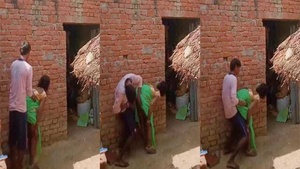 Bhabhi villager gets pounded from behind in the backyard