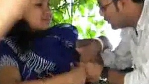 Tits sucking in the park