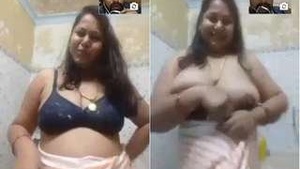 Bhabhis Big Breasts Get Revealed on Video Call with Lover
