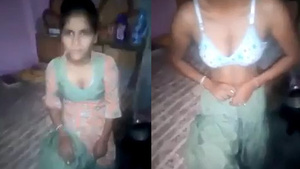Desi girl strips and teases her boyfriend before a steamy encounter