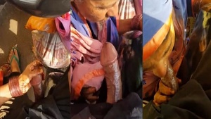 Muslim aunt gives a blowjob to a stranger on the side of the road