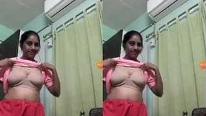 Exclusive Video Call with Sexy Bhabhi Showing Off Her Big Tits