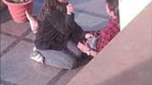 Outdoors jerking off and blowing