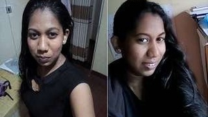 Exclusive Video Call with Cute Sri Lankan Girl Showing Her Breasts and Jerking Off