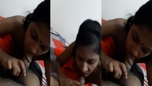 Adorable Bhabhi gives an expert blowjob in this video