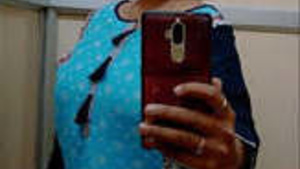 Big Hanging Breasts Babe Fingering In The Bathroom