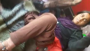 Desi Randi gets pounded in a running truck by two friends with HD audio