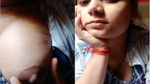 Indian Girl with Beautiful Breasts Reveals Her Milky Pussy in Part 3