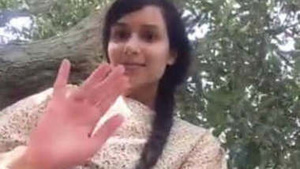 So Beautiful Innocent Looking Sri Lankan GF Secretly Showing Her Amazingly Cute Pussy and Butt to Her BF in Outdoor